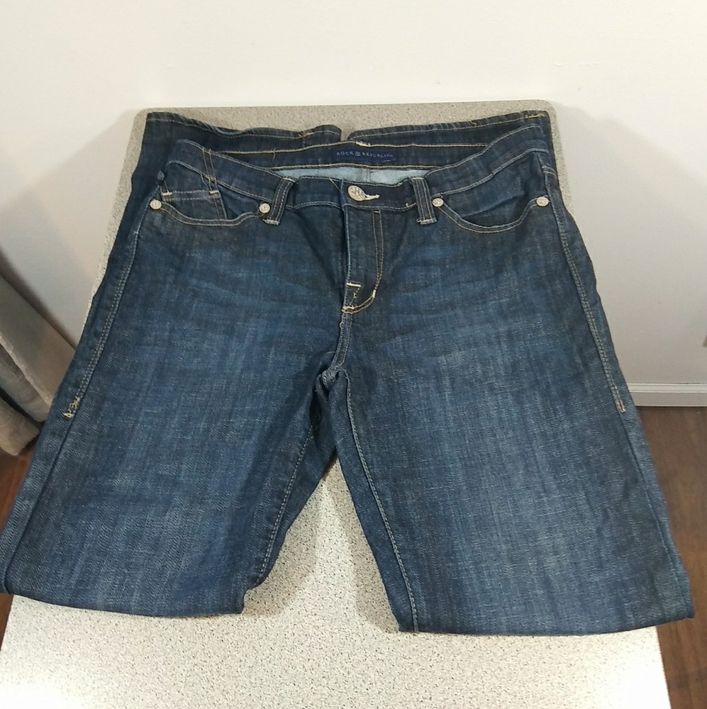 Rock & Republic Kasandra Mid Rise Boot Cut Jeans